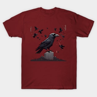 crow on the grave T-Shirt